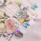 Korean Jewellery Girls Charm Crystal Butterfly Necklace Jewellery For Girls Stylish Jewelry