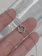 Korean Jewellery Zirconia Circle Choker Necklace Rhinestone Pendant Round Necklace Chain Korean Jewellery For Girls