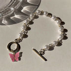 Golden Chain & Beautiful Butterfly Pearl Bracelet For Girls Latest New Trendy Design Korean Jewellery For Girls