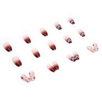 24Pcs Multicolor Beautiful Trendy Fake Nails (With Glue) Set For Girls - Wearable Nails Stylish Pattern Artificial Nails For Women