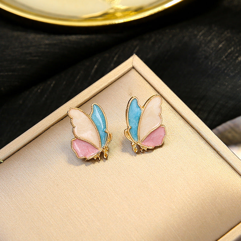 Enamel Butterfly Korean Jewellery New Colorful Earings Jewellery For Girls Stylish