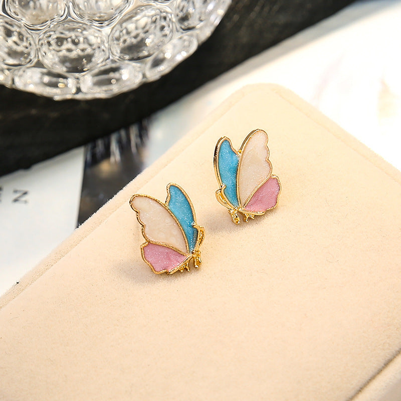 Enamel Butterfly Korean Jewellery New Colorful Earings Jewellery For Girls Stylish
