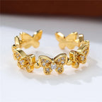 Stainless Steel Never Fade Butterfly Adjustable Ring For Girl - S925 Adjustable Ring For Girls - Women Ring For Girls - Korean Jewellery