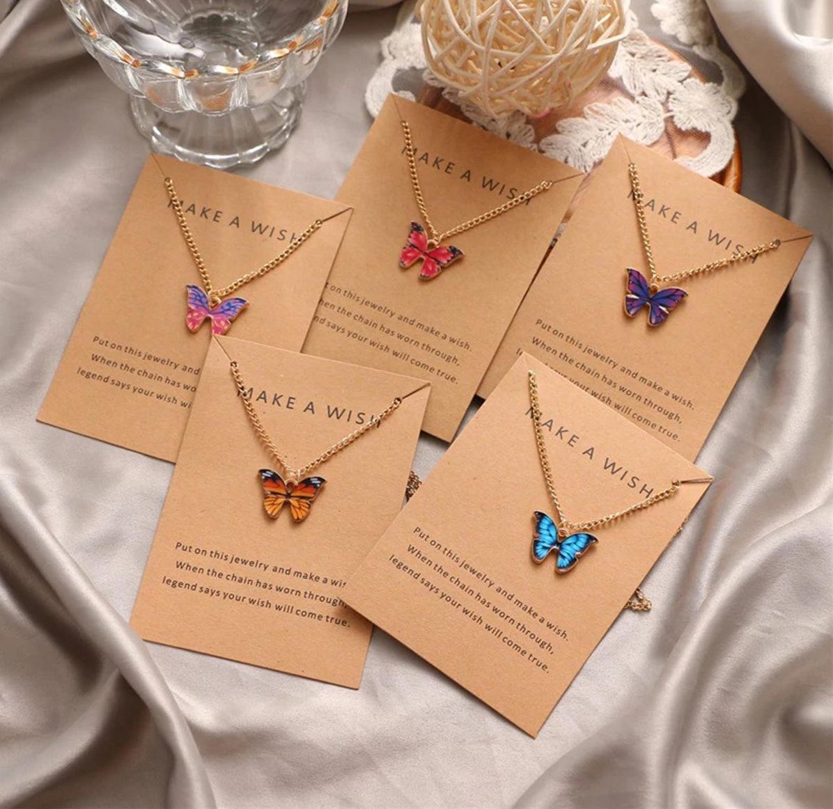 Gold Chain With Beautiful Butterfly Necklace Jewelelry For Girls - Gold Chain Neck Statement Chains Shining Female Korean Jewellery