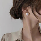 Korean Jewellery 925 Earings | Jewellery For Girls Stylish Simple Luxury Small Exquisite and Elegant Style Diamond Earrings New French Earrings Jewellery For Girls