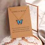 Gold Chain With Beautiful Butterfly Necklace Jewellery For Girls - Gold Chain Neck Statement Chains Shining Female Korean Jewellery
